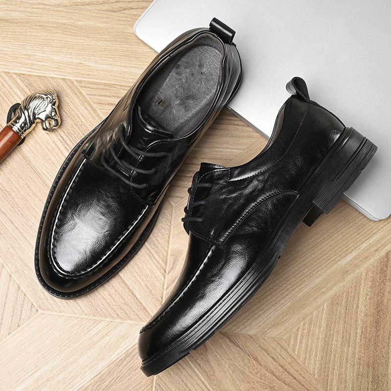 Fashion Casual Leather Mens Oxford Shoes Comfortable Business Shoes Lace Up Leisure Casual Shoes Fashion Sneakers Formal Dress Footwear