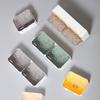 1Pc Rectangle Plastic Soap Dishes with Drain Tray and Hooks Wall Mounted Luxurious Wave Pattern Flip Cover Soap Box Holder