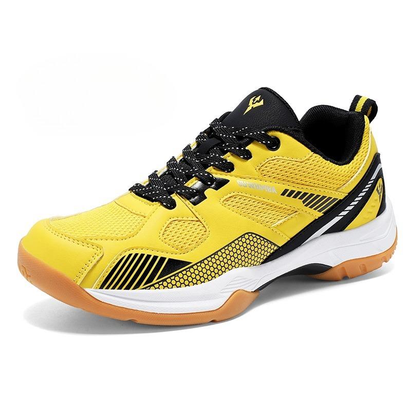 

Professional Anti-Slip Badminton Footwear for Men Women Sport Tennis Sneakers Outdoor Gym Comfortable Trainers 41 жовтий