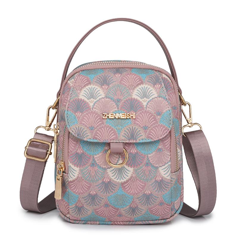 Dámská taška přes rameno s potiskem Dámská vícevrstvá taška Taška na mobilní telefon Small Square Bag Small Hadnbag