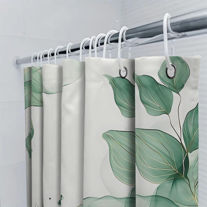 Fresh Natural Theme Waterproof Mold-proof Shower Curtain Simple Modern Design Bathroom Hanging Curtain Suitable for Home Hotel