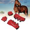 Fetlock Horse Boots Lightweight Breathable Wearproof Horse Hind Leg Boots for Horse Accessories Red