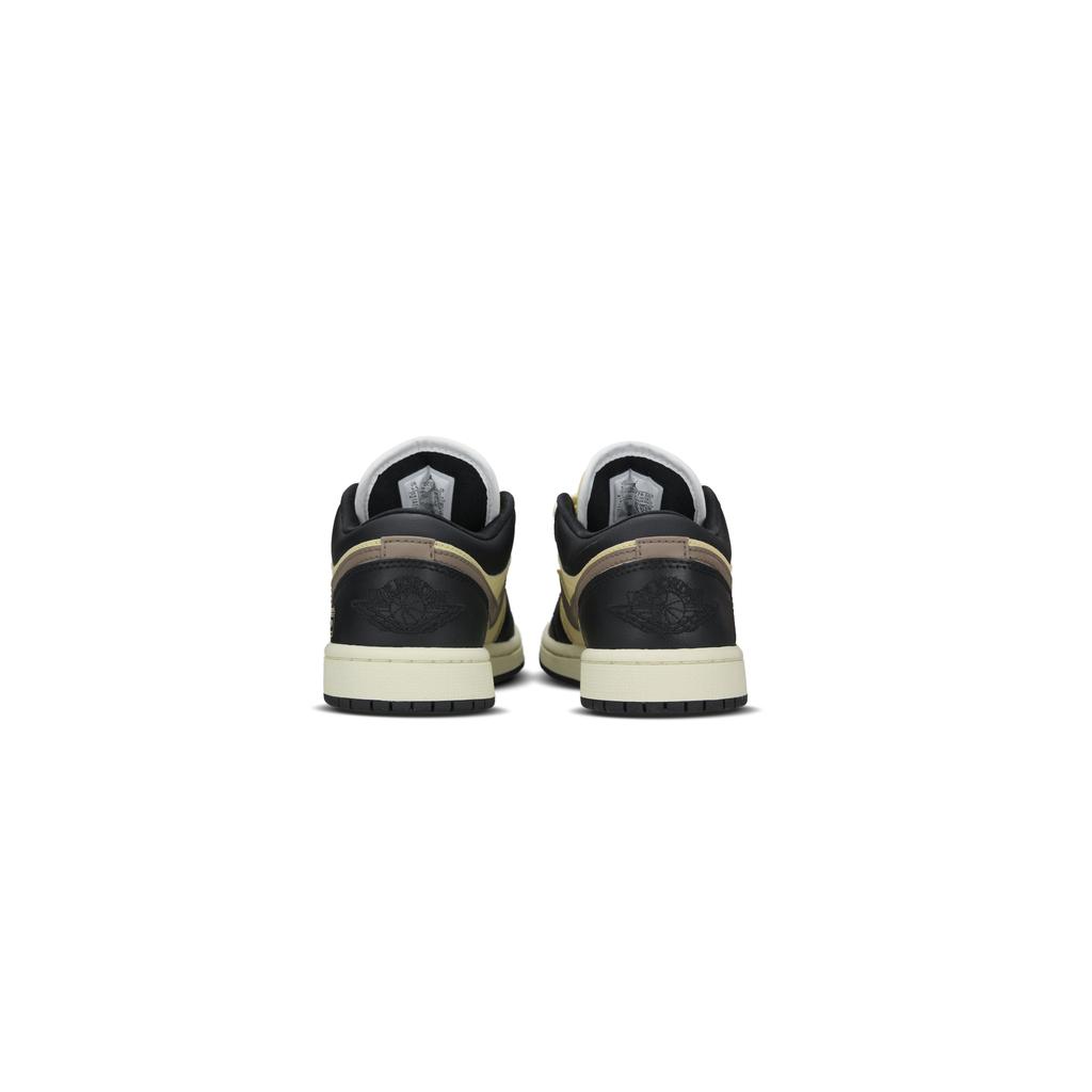 Jordan Air Jordan 1 Abrasion Resistant Low Top Vintage Basketball Shoes Women's Beige Black DC0774-101(Team333-)