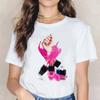 Kpop Fashion Cosmetics 3D Nail Polish Print Tees Women Y2K Tops Summer White Loose Short Sleeve O-Neck Female T-Shirts Blouses
