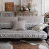 Cotton Floral Pleated Skirt Edge Sofa Mat Countryside Style Fabric Anti Slip Lace Sofa Cover 1/2/3 Seat Sofa Dust Cover Towel