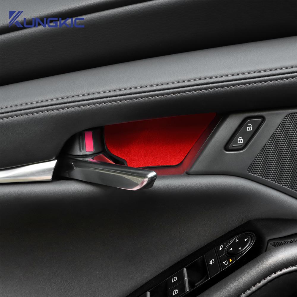 Camoscio Premium Per Mazda 3 CX30 CX-30 2019 2020 2021 2022 2023 2024 2025 Mazda3 Axela 4 Pezzi Pannello Interno Porta Auto Ciotola Adesivo sqmhc03