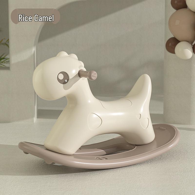 Perfect Bear Wooden Rocking Horse Ride-on Toy for Toddlers