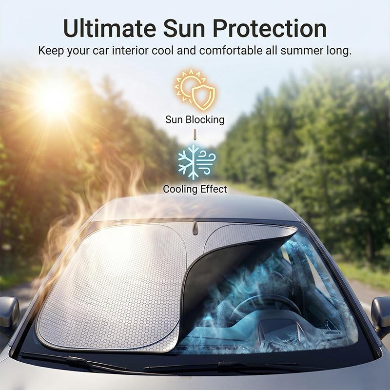 Car Front Window Windshield Sun Shade Cover Summer Sunscreen UV Protector Parasol Sunshade Auto Interior AccessoriesWindshield Sunshades 1