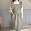 Waterproof Cotton Sleeveless Apron With Floral Edges For Cooking And Art Projects