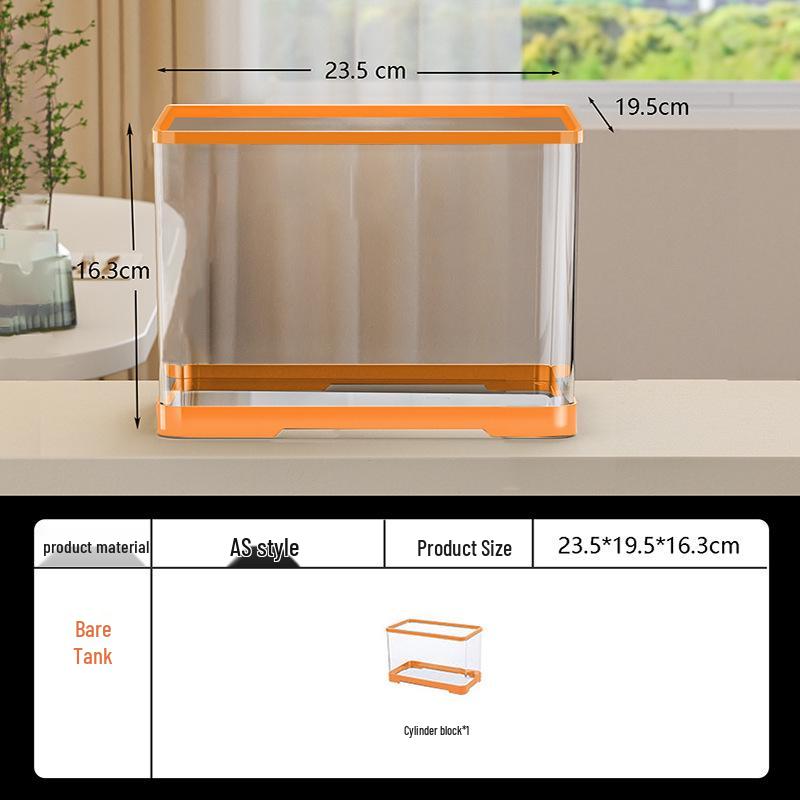 Versatile Desktop Turtle & Fish Aquarium with Basking Platform and Integrated Circulation System