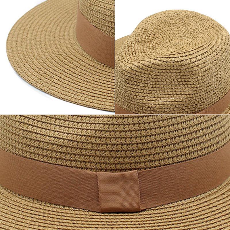 Unisex Summer Panama Sun Hat - Fashionable Straw Braid Fedora for Outdoor and Beach Wear.