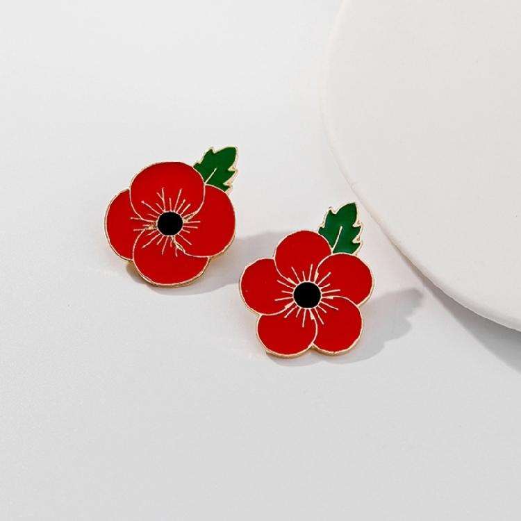 Poppys Lapel Pin Versatile Flower Shape Breastpin Accessory Floral Brooch Pins