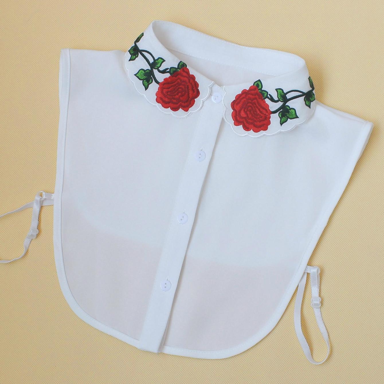 1 шт. съемный воротник-роза рубашечный воротник вышитый вышивка экономный воротник воротник экономный аксессуары для одежды легко сочетать
