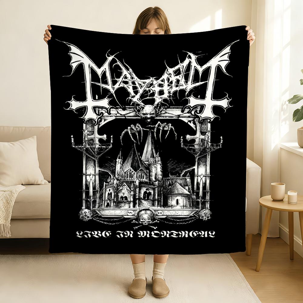 Band M Mayhem Liturgy of Death Blanket Soft and Skin Friendly For Couch Bed Napping Bedspread All Seasons Comforter 75x90cm