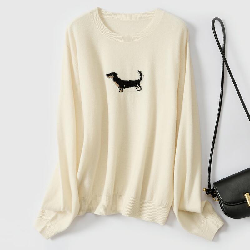 

Jinjv Women s 100% Pure Wool Knitted Sweater M