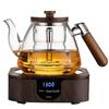 Chaxun Walnut Handle Glass Herbal Teapot for Stove