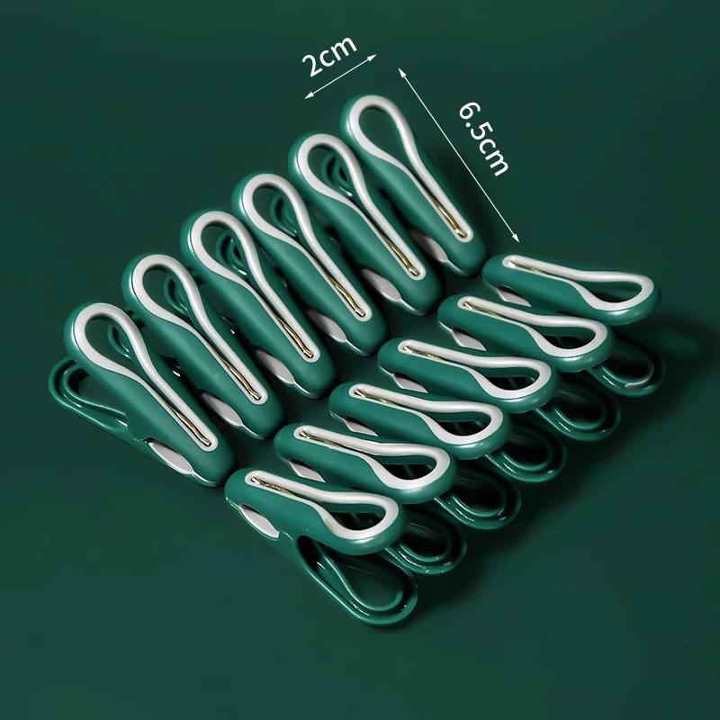 

12 шт. прищепок для белья, одинарные прищепки для белья, бытовые хлопковые вешалки для одеял, фиксированная большая ветрозащитная клипса, органайзер для одежды