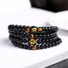 2024 Obsidian twelve zodiac signs six-character mantra bracelet multi-circle tiger eye bracelet men's and women's gift jewelry