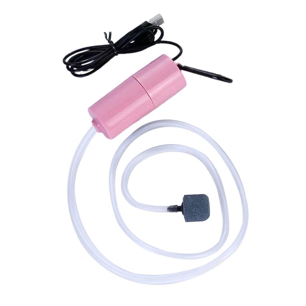 Fish Tank Air Pump Household Silent Mini USB Oxygen Pump Outdoor Fishing Aquarium Pumps Pink