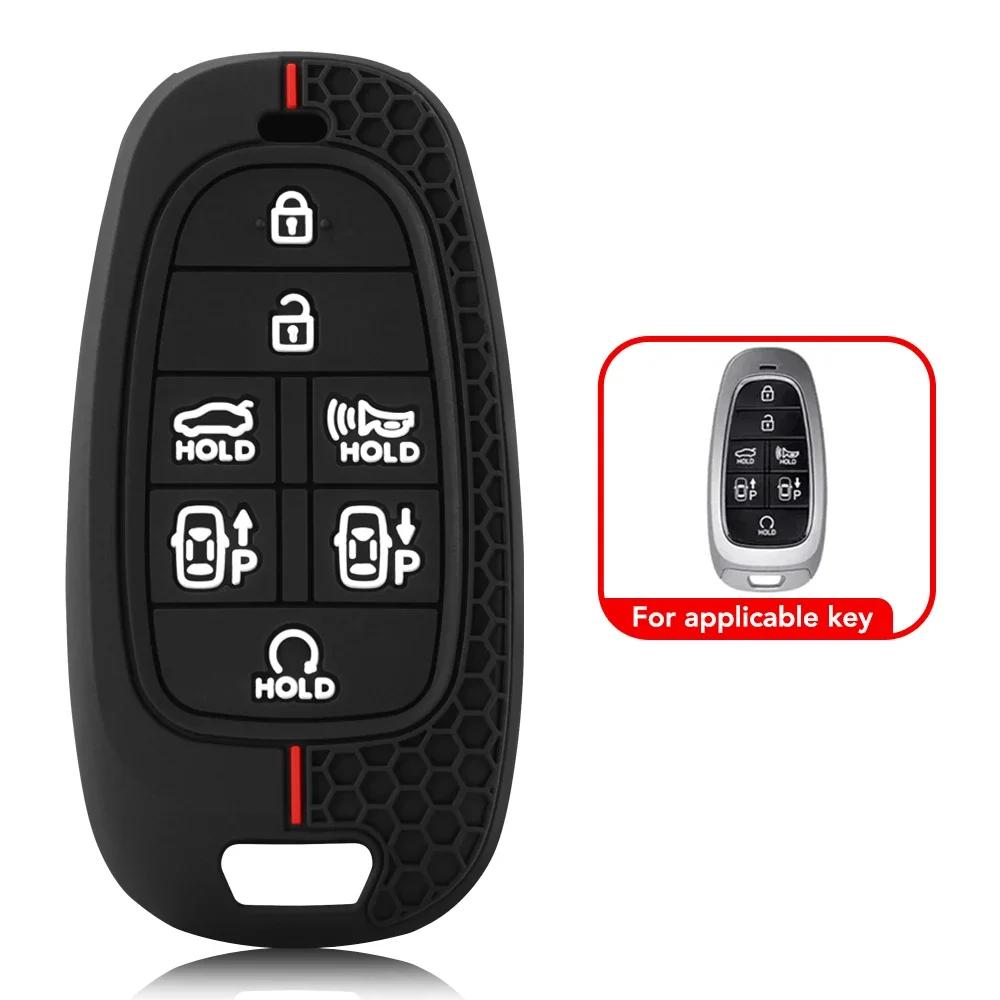 4/5/7/8 Buttons Silicone Car Key Case Cover For Hyundai Sonata Sel Ev 6 Ev 8 Ioniq 5 Nexo Dn8 Fe Tucson Sonata Staria Nx4 Ioniq