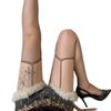 Summer Sexy Spicy Girls Stockings Versatile Hollow Lace Fishnet Stockings Over Knee Women Pantyhose Mesh Nylon Fishnet Tights