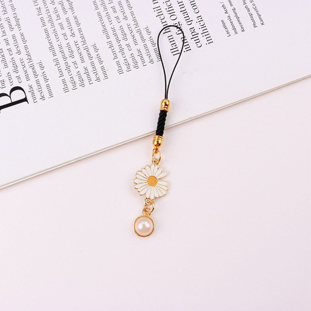 Bag Pendant Phone Case Decor Keychain Strap Daisy Flower Mobile Phone Straps Lanyards Key Hang Rope