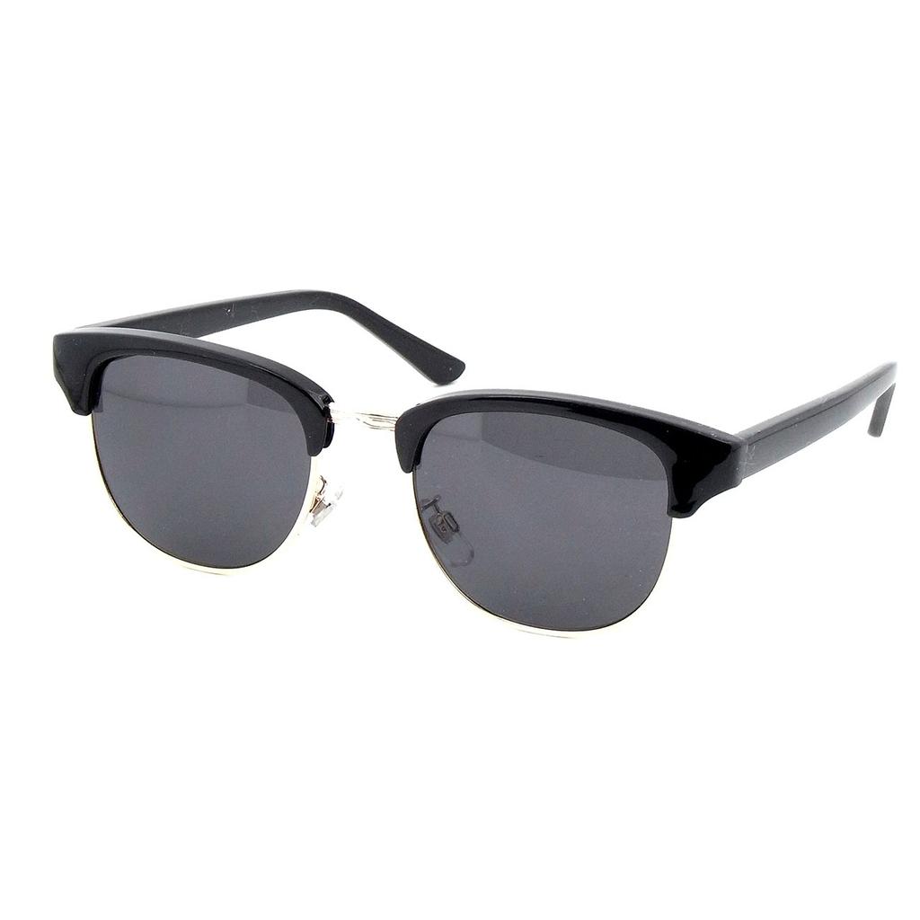 Designer Sunglasses with UV Colored and a Sunglasses 7JEWELRY Brow Men's Protection, Lenses, Black, Case. Sunglasses.