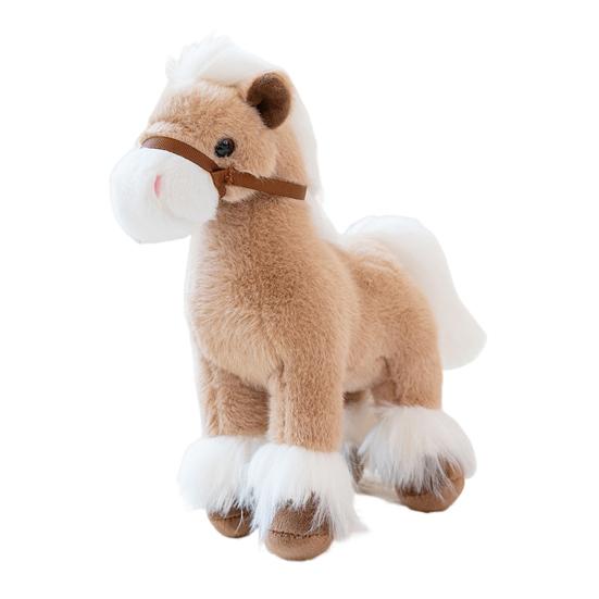 Horse Doll 2026 Good Luck In Year of The Horse Doll High Simulation Russian War Horse Shape PP Cotton Filling Zodiac Pony Figurine
