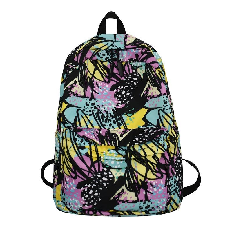 Trendy Japanese-inspired School Bag With High-quality Nylon Material Perfect For Commuters Graffiti
