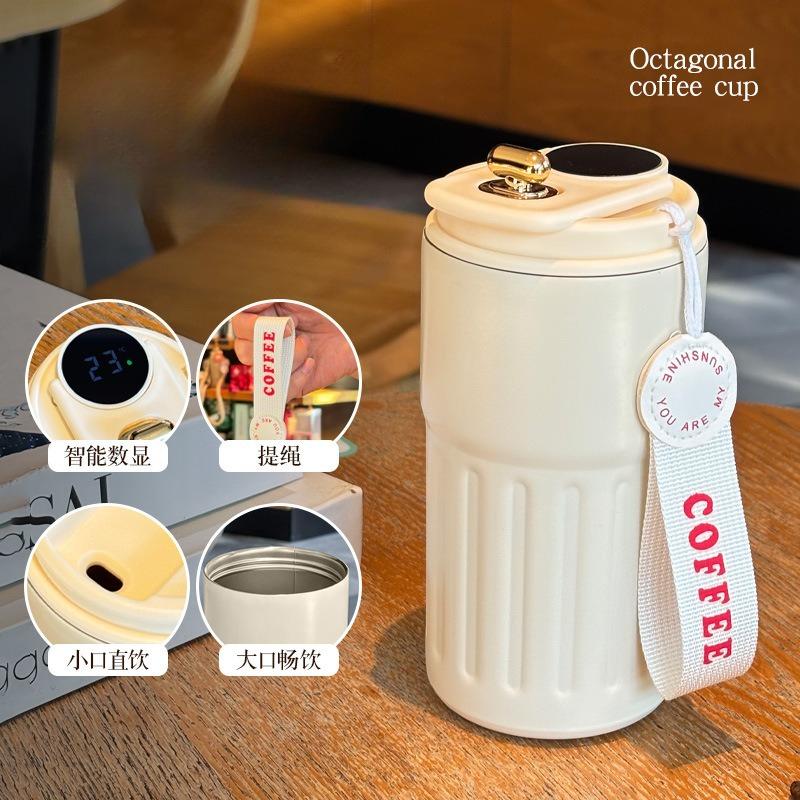 1Pc  Thermos Bottle Smart Display Temperature 316 Stainless Steel Vacuum Cup Office Coffee Cup Business Portable Thermal Mug