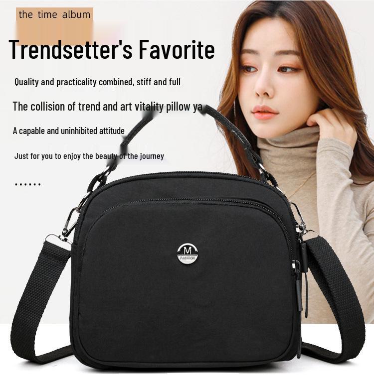 2025 Nylon Multifunctional Shoulder Bag - Solid Color Crossbody Handbag