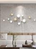 Hotel Wall Hanging Art Decor Living Room Wall Home Accessories Nordic Imitation Stainless Steel Plastic Decor Wall Hanging Ball