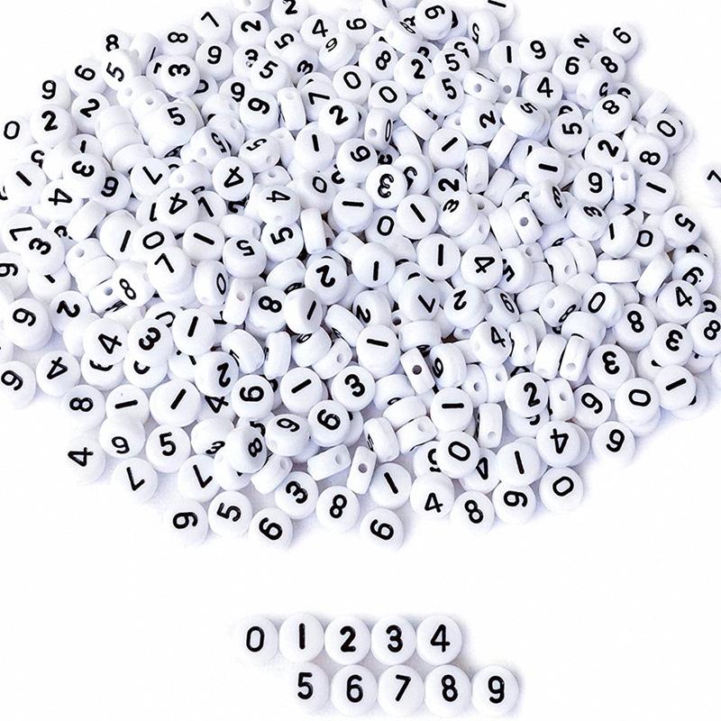 

Акриловые бусины с цифрами 7x4 мм: Круглые свободные бусины для изготовления ювелирных изделий своими руками Mixed Numbers