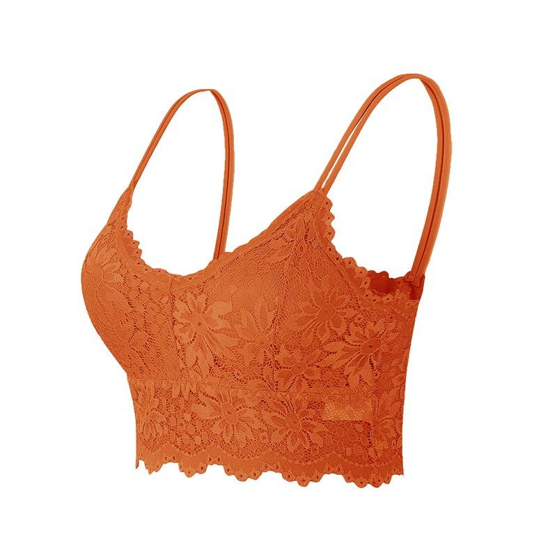 Plus Size Anti Exposure Lace Beautiful Back Bandeau Camisole Women Intimate Underwear