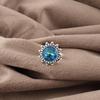 Swiss Blue Topaz Gemstone Jewelry, 925 Solid Sterling Silver Ring, Handmade Silver Ring, Amazing Swiss Blue Topaz Ring For Women