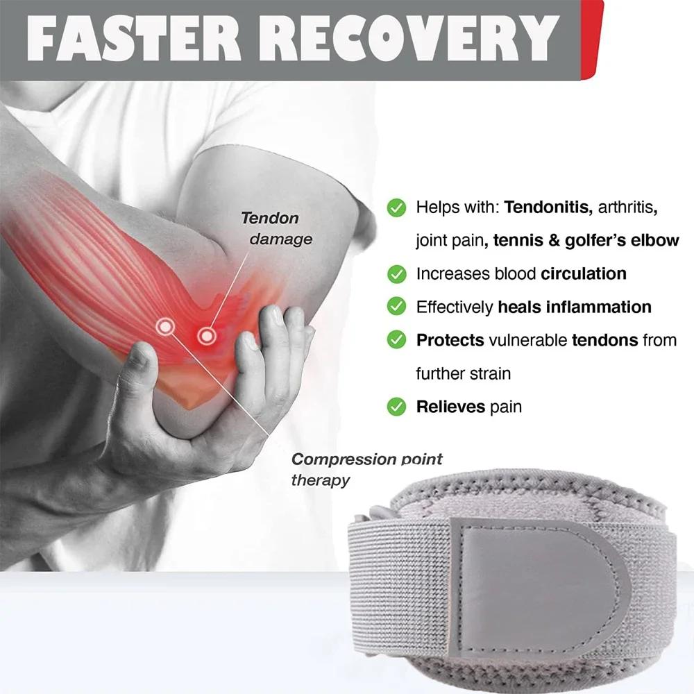 1Pc Elbow Brace With Eva Pad Support For Forearm Tension Relief, Adjustable Elbow Strap Pressure Band For Tennis Golfer Baseball