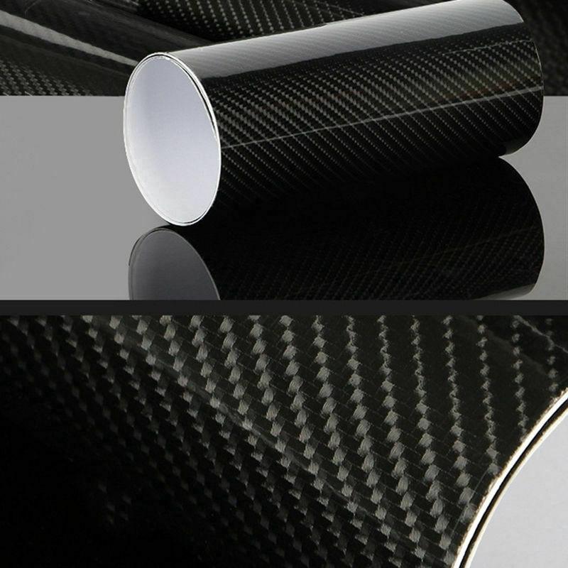 Protect and Decorate Your Vehicle with 7D Waterproof Carbon Fiber Vinyl Car Wrapping Film Sticker, 30 x 152cm Size