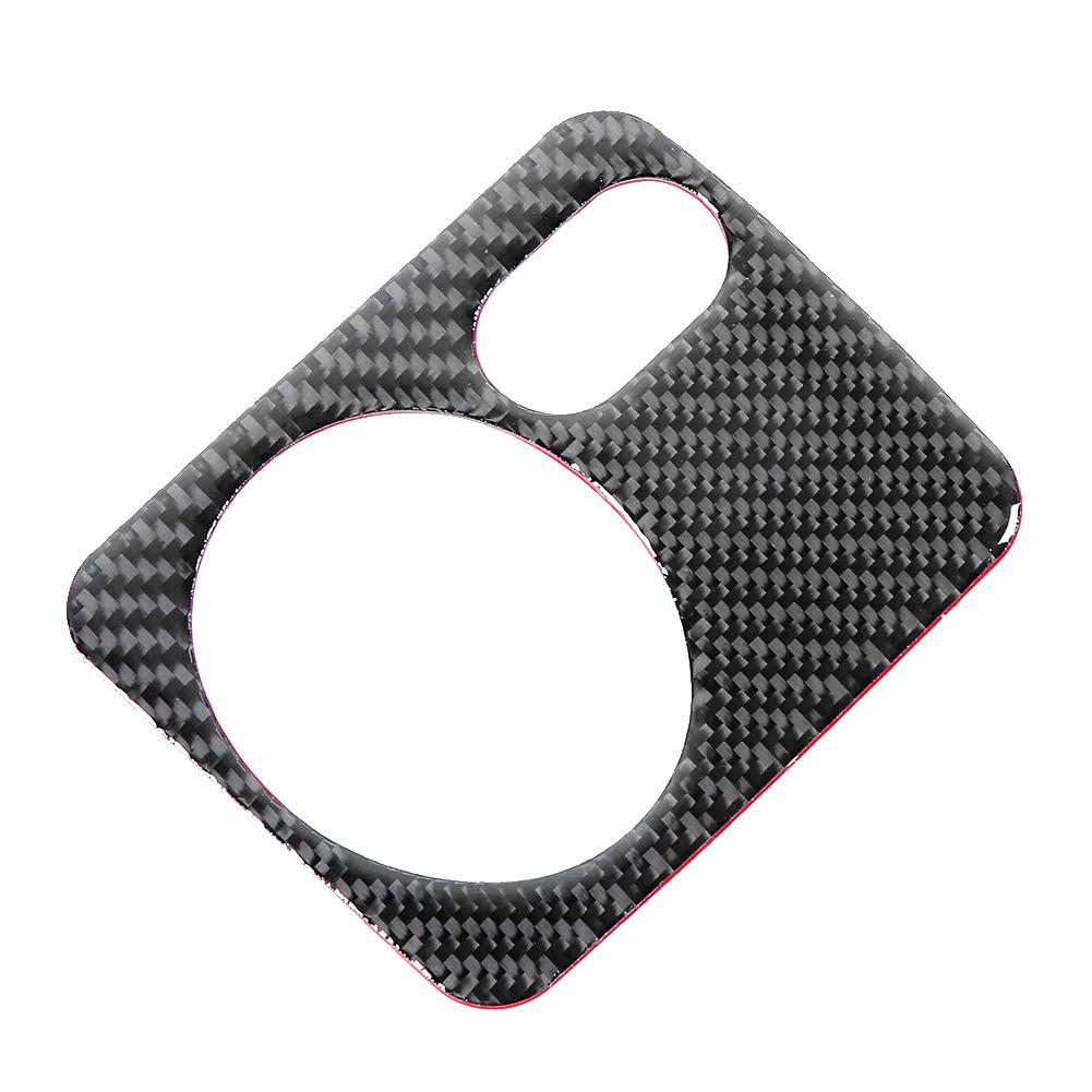 Carbon Fiber Headlight Switch Panel Frame Cover Trim Car Interior Decoration