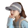 Women S Winter Warm Knit Hat Adjustable Ponytail Empty Top Baseball Cap Ear Protection