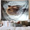 Autumnal Bear Family Scene Tapestry Room Decoration Wall Hanging for Living Room Bedroom, dormitory, Birthday and Christmas gifts