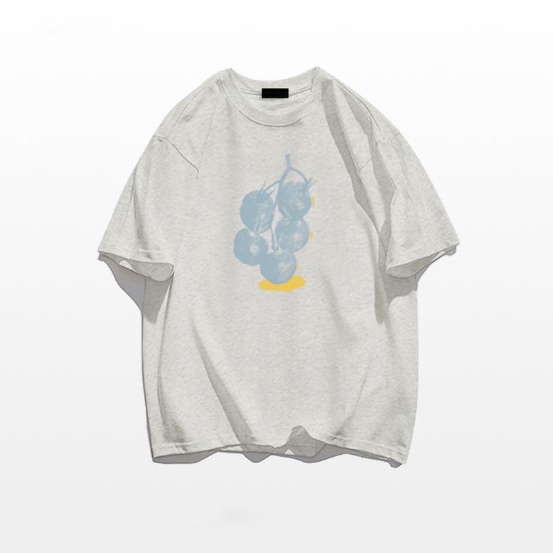 Plus Size Women's White Cotton Short Sleeve T-Shirt - Summer 2025 American Trend Loose Fit