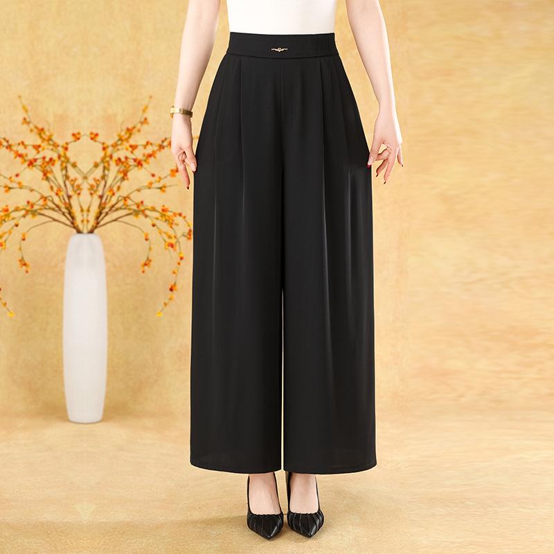 Summer 2026 Wide-Leg High-Waisted Pants for Stylish Middle-Aged & Senior Women