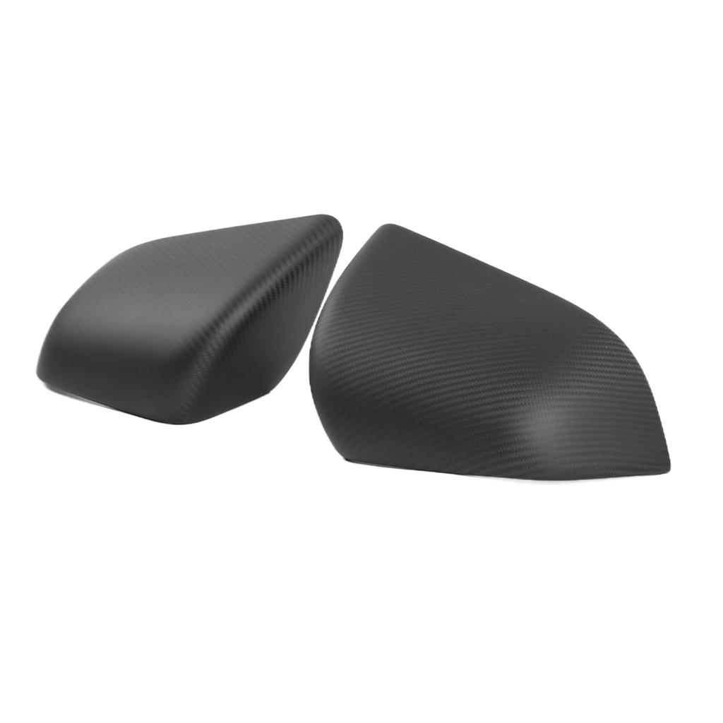 2pcs Side Rearview Mirror Cover Dry Carbon Replacement for 2021+(Light Color )
