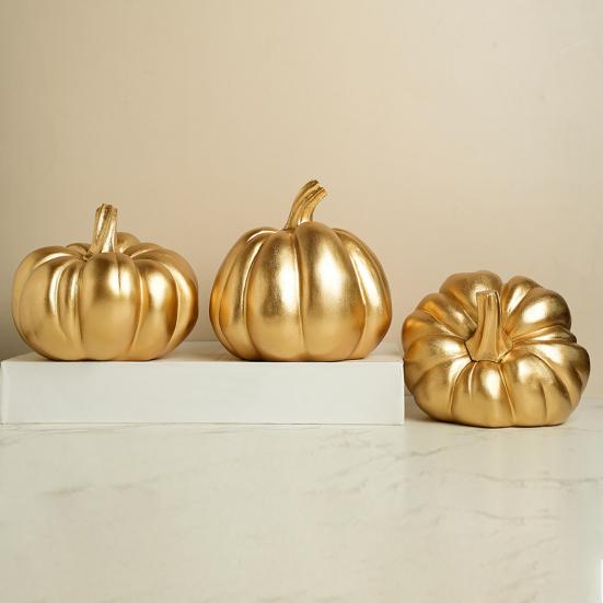 Halloween Gresskarpynt Fint Håndverk Håndmalt Gresskarkunstverk Høstsesong Hjemmedekor