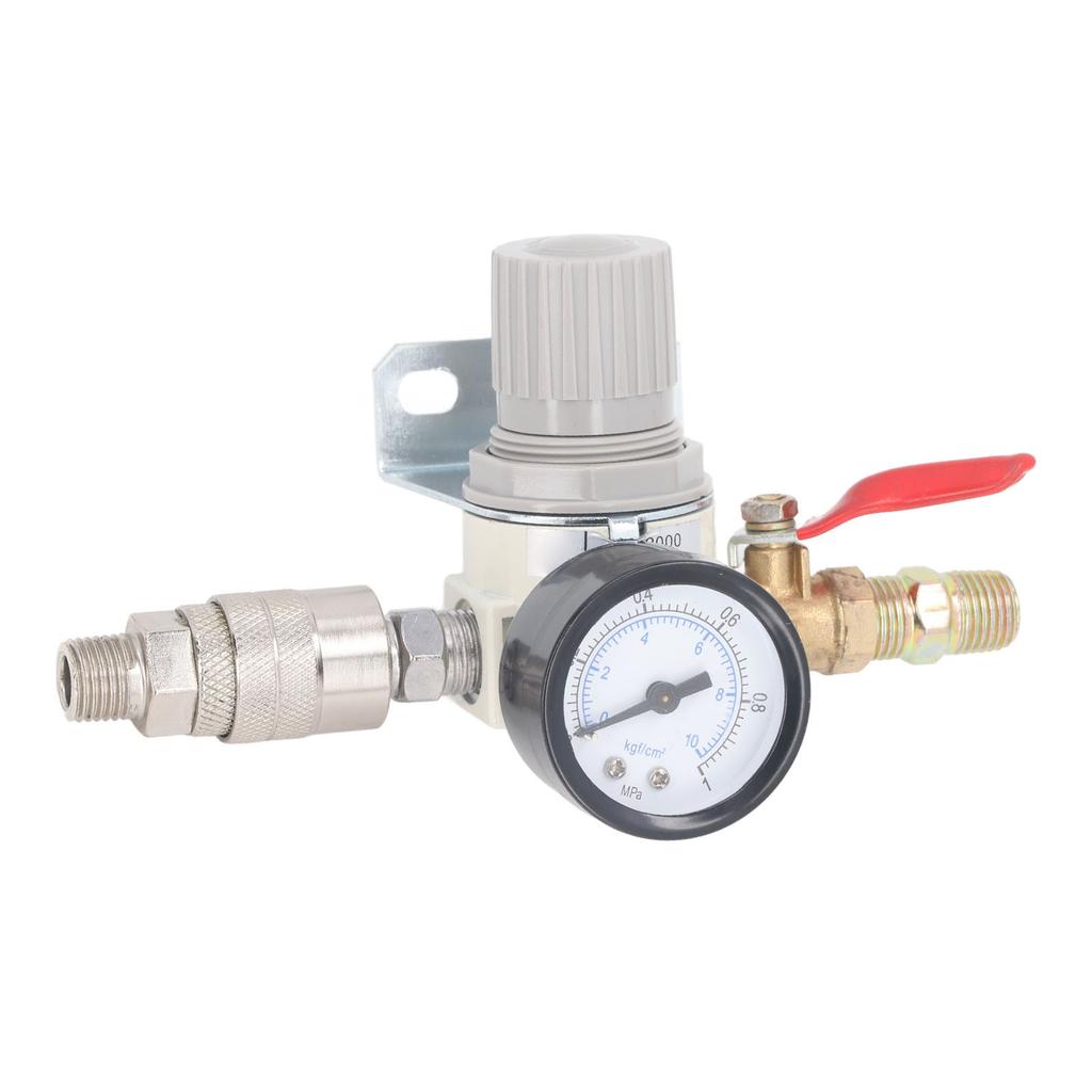  Compressor Pressure Regulator 1/4 Inch NPT  Pressure Regulator with 0‑1MPa Gauge for Pneumati