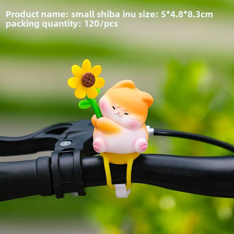 New Dudu Windmill Park Creative Strap-style Cute Windmill Figurine Electric Battery-powered Electric Scooter Bicycle Decoration Item