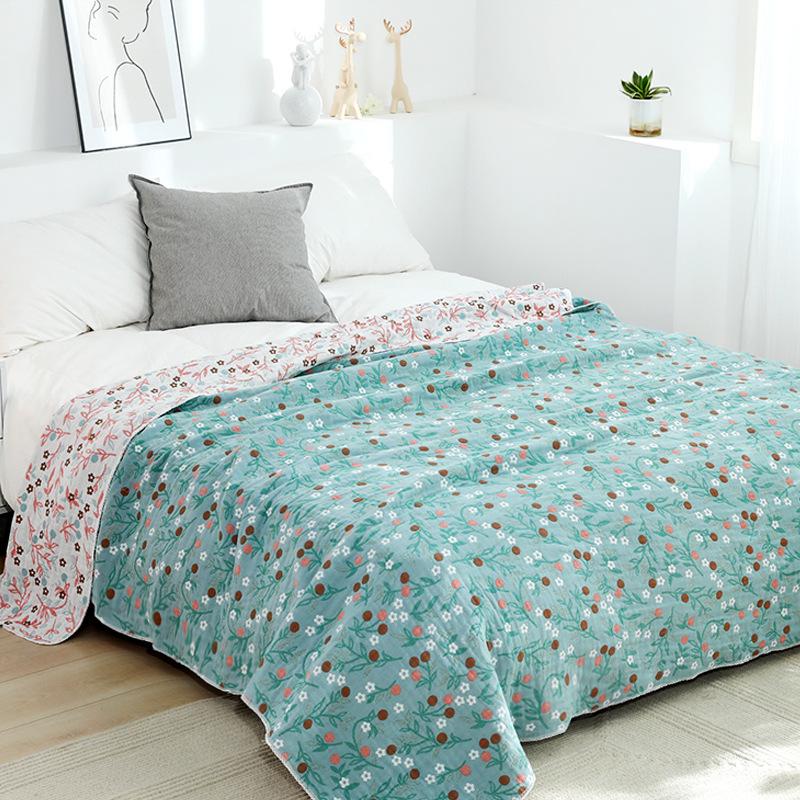 2021 Cotton Lace Four-Layer Gauze Quilt: Summer Nap Blanket & Bedspread