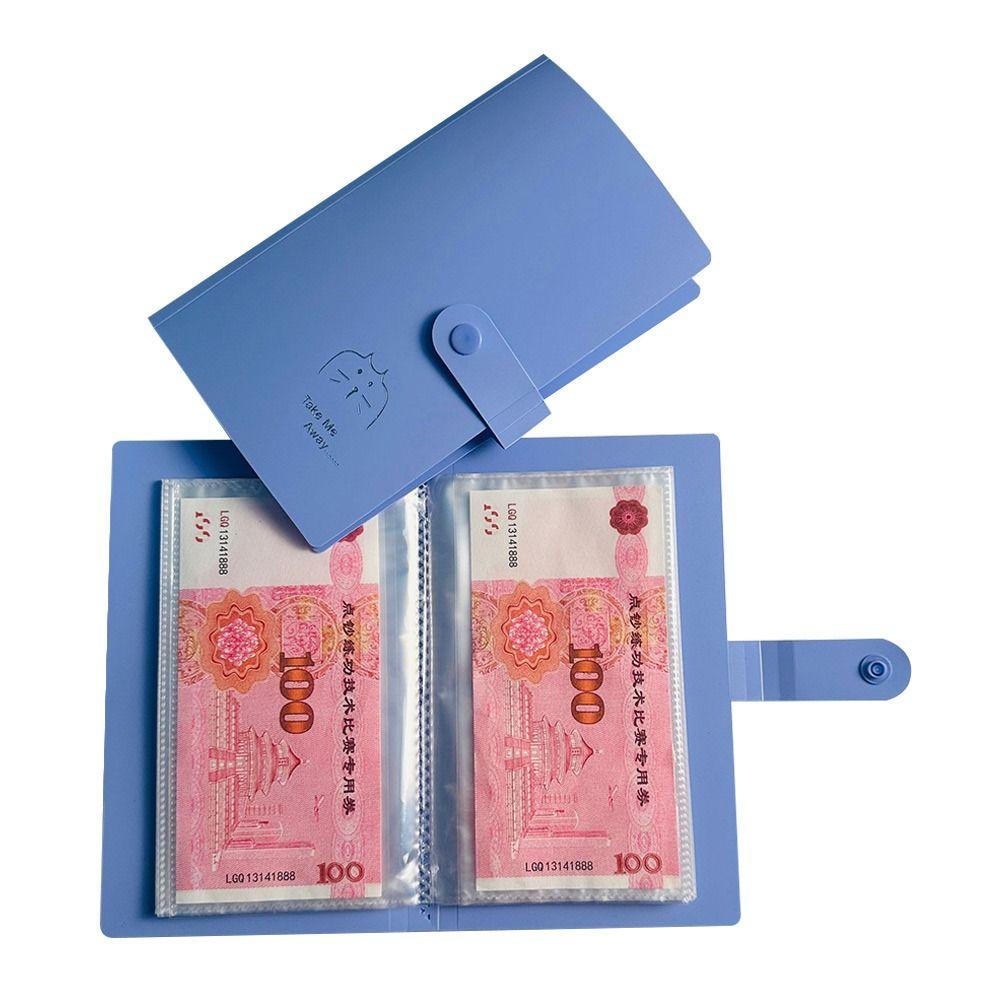 Save Money 100 Envelopes Money Saving Challenge Large Capacity PP Money Collection Book Waterproof Cute Cartoon