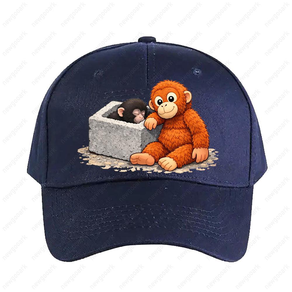 Panchi Kun Monkey Cap Summer Women Unisex Adult Peaked Hat Fashion Casual Adjustable Printed Baseball Caps Trucker Cap