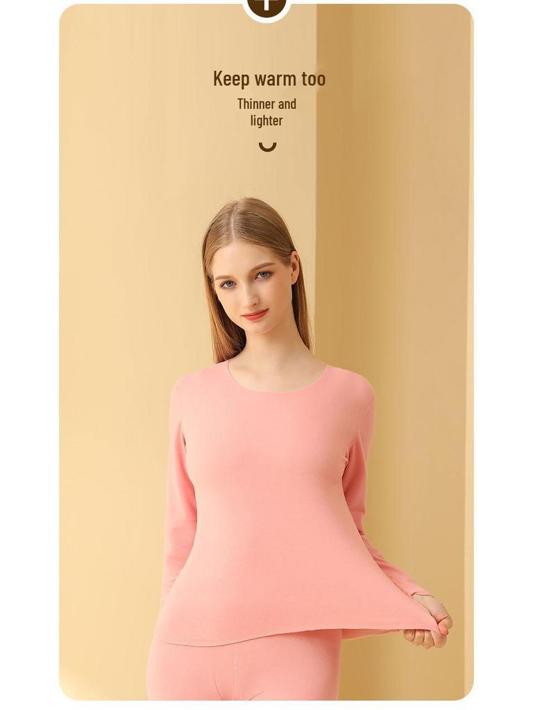 Men's & Women's Seamless Fleece-Lined Thermal Underwear Set for Autumn & Winter